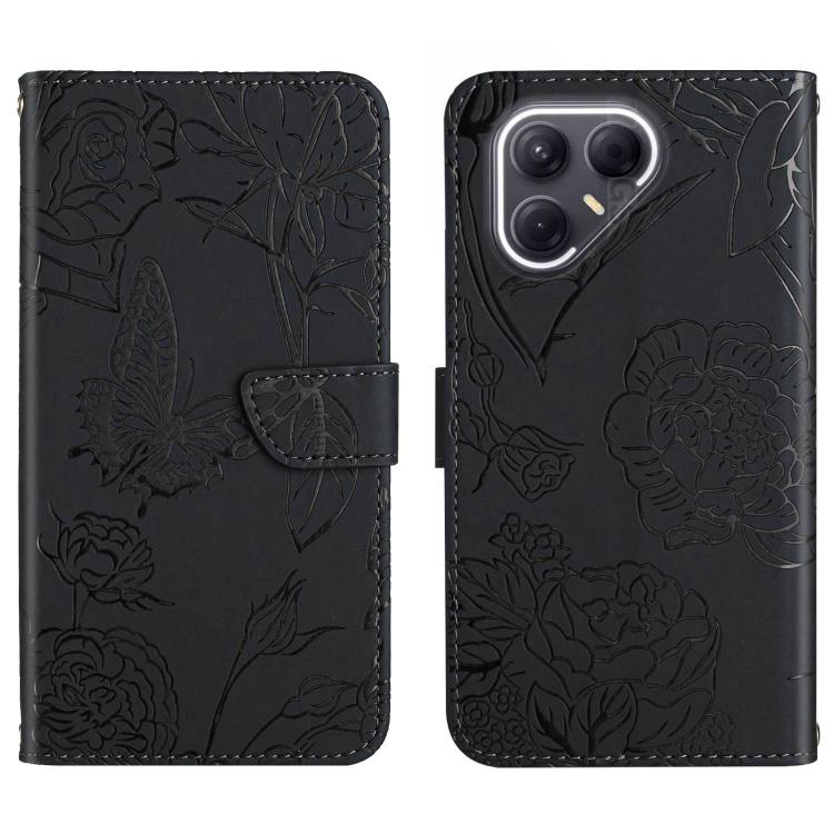 For Tecno Pova 7 Ultra 5G Skin Feel Butterfly Embossed Flip Leather Phone Case(Black) - free shipping - PMC TechLife - Order now!