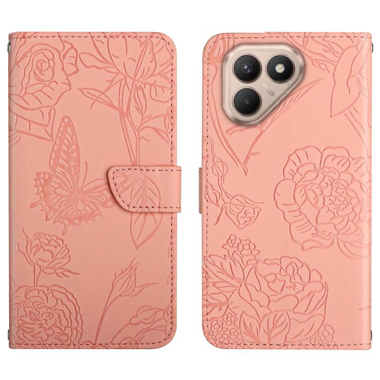 For Tecno Pova 7 4G Skin Feel Butterfly Embossed Flip Leather Phone Case(Pink) - free shipping - PMC TechLife - Order now!