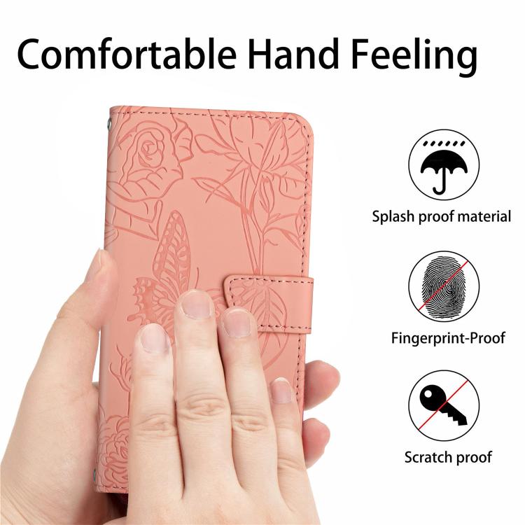For Tecno Pova 7 4G Skin Feel Butterfly Embossed Flip Leather Phone Case(Pink) - free shipping - PMC TechLife - Order now!