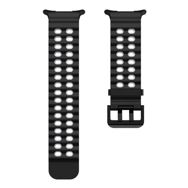 For Samsung Galaxy Watch Ultra 47mm / Ultra 2025 Kalebol Ocean Two-tone Silicone Strap(Black Grey) - free shipping - PMC TechLife - Order now!
