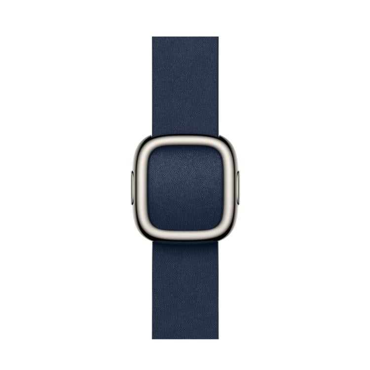 For Apple Watch 46mm / 49mm / 45mm / 44mm Modern Style Leather Watch Band(Dark Blue) - Watch Bands by PMC TechLife | Online Shopping South Africa | PMC TechLife | Buy Now Pay Later Mobicred