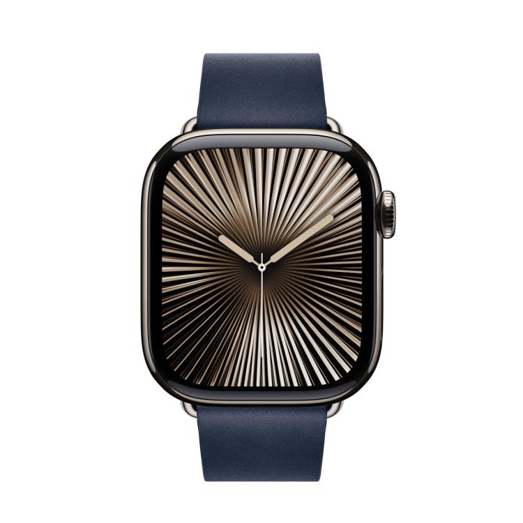 For Apple Watch 46mm / 49mm / 45mm / 44mm Modern Style Leather Watch Band(Dark Blue) - Watch Bands by PMC TechLife | Online Shopping South Africa | PMC TechLife | Buy Now Pay Later Mobicred