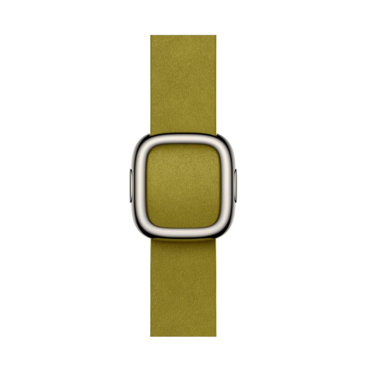 For Apple Watch 46mm / 49mm / 45mm / 44mm Modern Style Leather Watch Band(Yellow) - Watch Bands by PMC TechLife | Online Shopping South Africa | PMC TechLife | Buy Now Pay Later Mobicred
