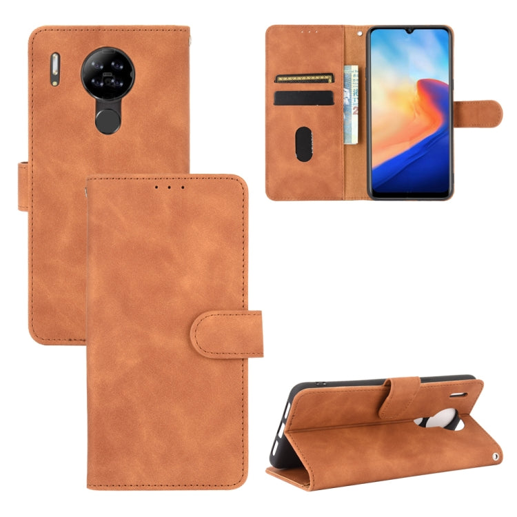 For Blackview A80 Solid Color Skin Feel Magnetic Buckle Horizontal Flip Calf Texture PU Leather Case with Holder & Card Slots & Wallet(Brown) - More Brand by PMC TechLife | Online Shopping South Africa | PMC TechLife