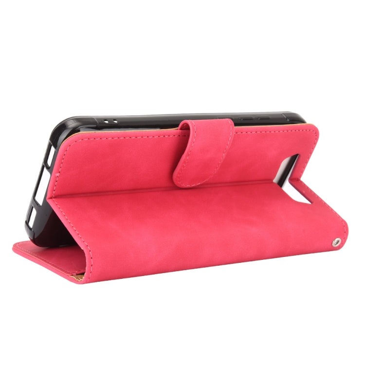 For Blackview BV5500 / BV5500 Pro / BV5500 Plus Solid Color Skin Feel Magnetic Buckle Horizontal Flip Calf Texture PU Leather Case with Holder & Card Slots & Wallet(Rose Red) - More Brand by PMC TechLife | Online Shopping South Africa | PMC TechLife