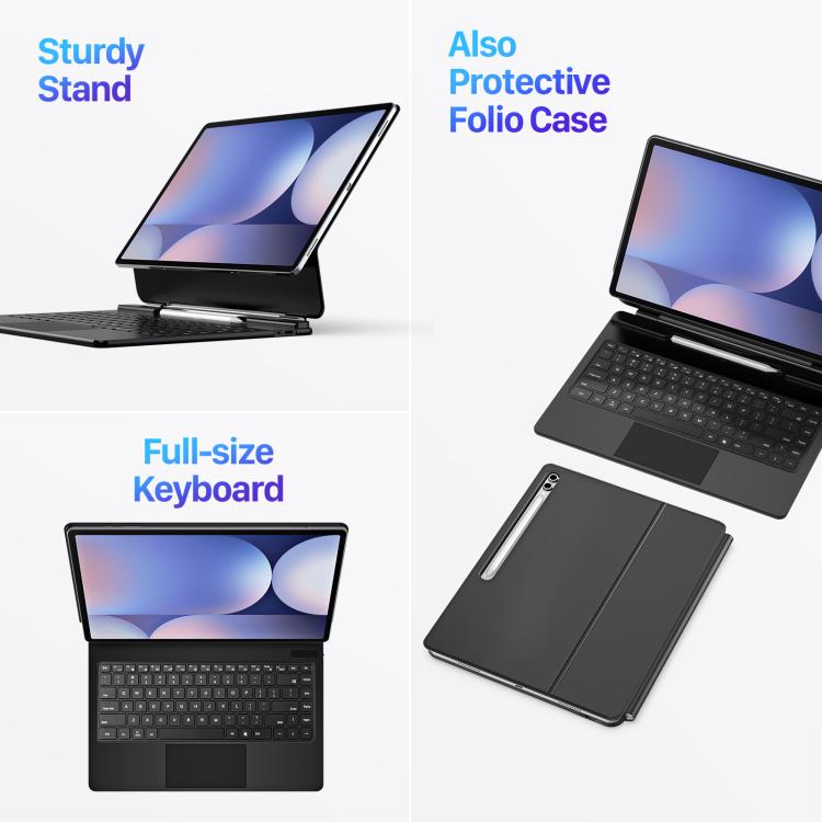 For Samsung Galaxy Tab S10 Ultra  DUX DUCIS MK Series Magnetic Wireless Bluetooth Keyboard Tablet Case(Black) - free shipping - PMc TechLife - Order now!
