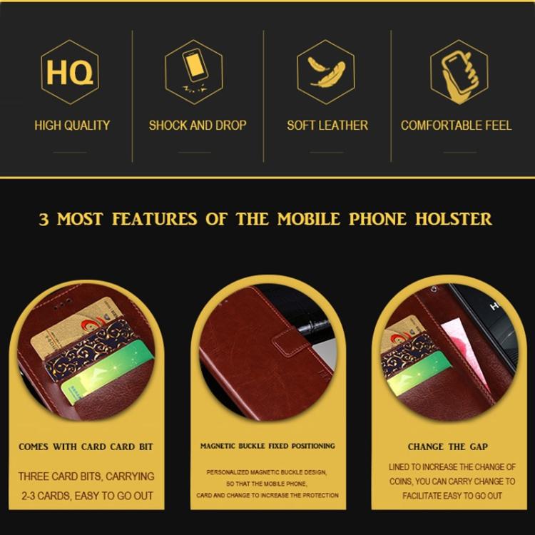 For iPhone 16e idewei Crazy Horse Texture Leather Phone Case(Brown) - free shipping - PMc TechLife - Order now!