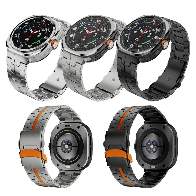 For Samsung Galaxy Watch Ultra 47mm Split Safety Buckle Titanium Alloy Watch Band(Silver) - free shipping - PMC TechLife - Order now!