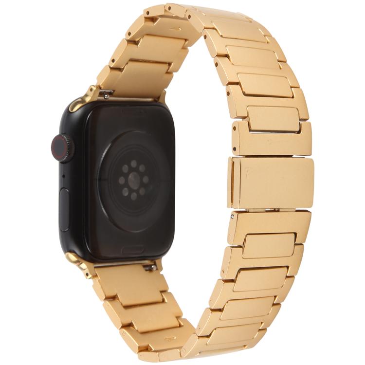 For Apple Watch 46mm / 49mm / 45mm / 44mm I-Shaped Folding Magnetic Buckle Metal Watch Band(Gold) - free shipping - PMc TechLife - Order now!