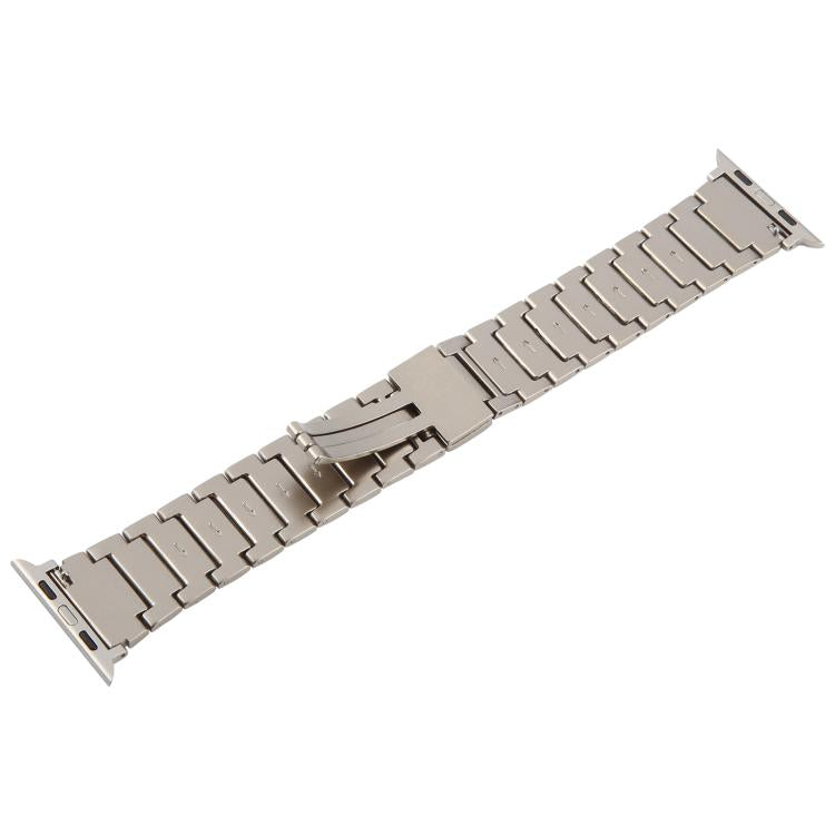 For Apple Watch 46mm / 49mm / 45mm / 44mm I-Shaped Folding Magnetic Buckle Metal Watch Band(Titanium Color) - free shipping - PMc TechLife - Order now!