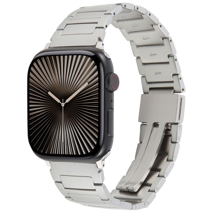 For Apple Watch 46mm / 49mm / 45mm / 44mm I-Shaped Folding Magnetic Buckle Metal Watch Band(Silver) - free shipping - PMc TechLife - Order now!