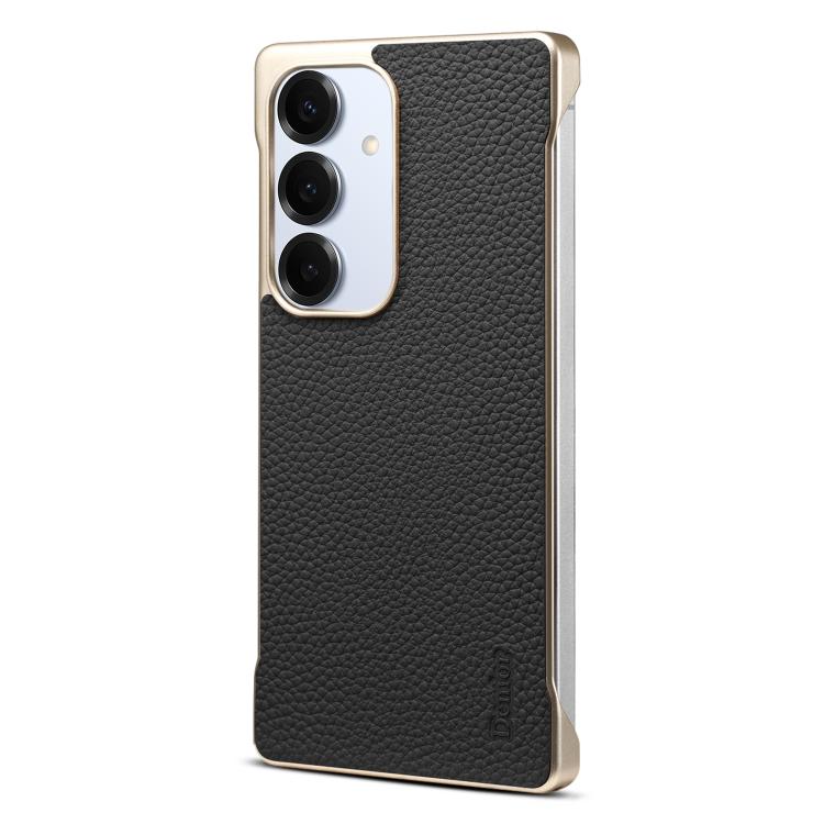 For Samsung Galaxy S25 5G Denior A20 Genuine Leather Litchi Texture MagSafe Frameless Phone Case(Black) - free shipping - PMc TechLife - Order now!