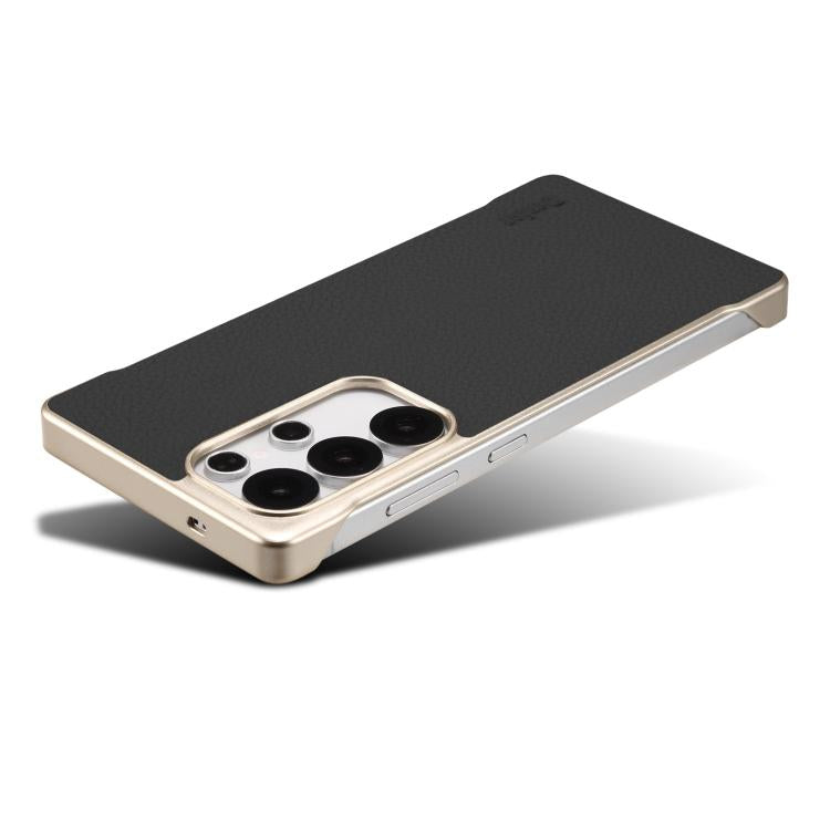 For Samsung Galaxy S25 5G Denior A20 Genuine Leather Litchi Texture MagSafe Frameless Phone Case(Black) - free shipping - PMc TechLife - Order now!
