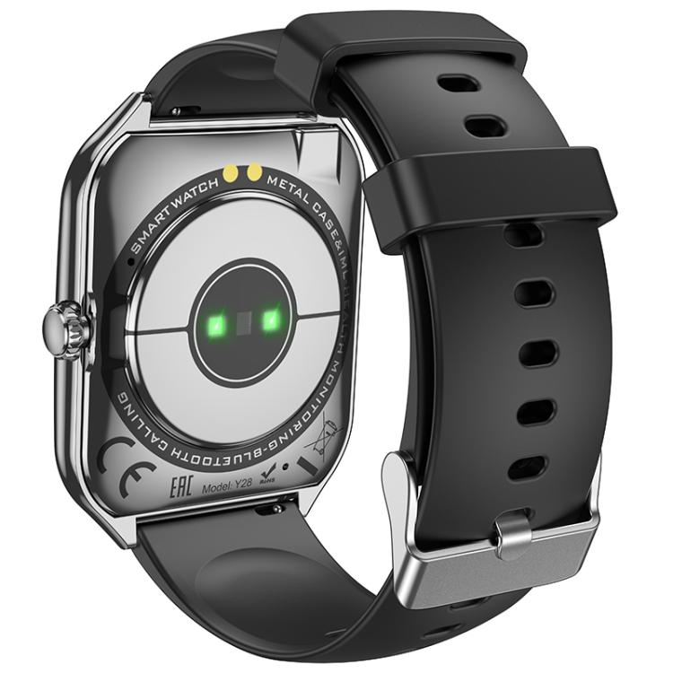 hoco Y28 1.96 inch AMOLED Screen IP67 Waterproof Smart Sports Watch, Call Version(Black) - free shipping - PMC TechLife - Order now!