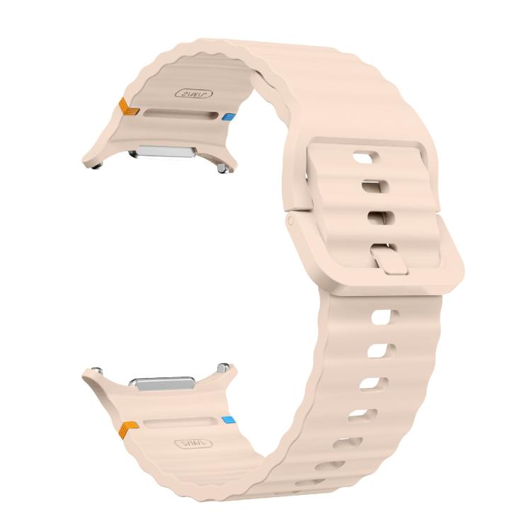 For Samsung Galaxy Watch Ultra 47mm / Ultra 2025 Kalebol Wave-stitched Silicone Strap(Pink) - free shipping - PMC TechLife - Order now!