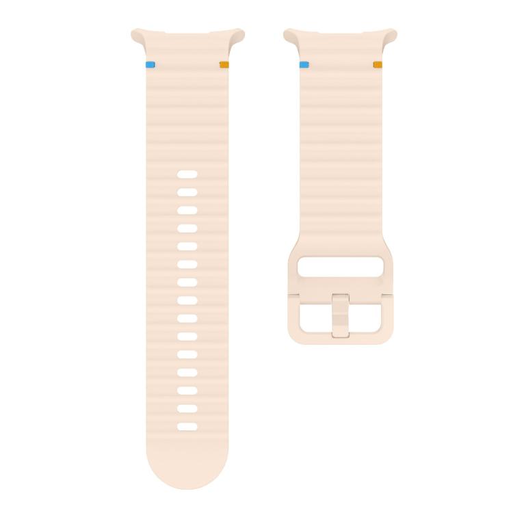 For Samsung Galaxy Watch Ultra 47mm / Ultra 2025 Kalebol Wave-stitched Silicone Strap(Pink) - free shipping - PMC TechLife - Order now!