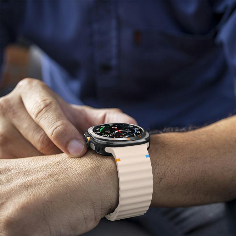 For Samsung Galaxy Watch Ultra 47mm / Ultra 2025 Kalebol Wave-stitched Silicone Strap(Pink) - free shipping - PMC TechLife - Order now!