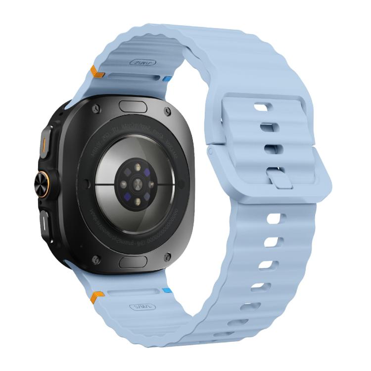 For Samsung Galaxy Watch Ultra 47mm / Ultra 2025 Kalebol Wave-stitched Silicone Strap(Light Blue) - free shipping - PMC TechLife - Order now!