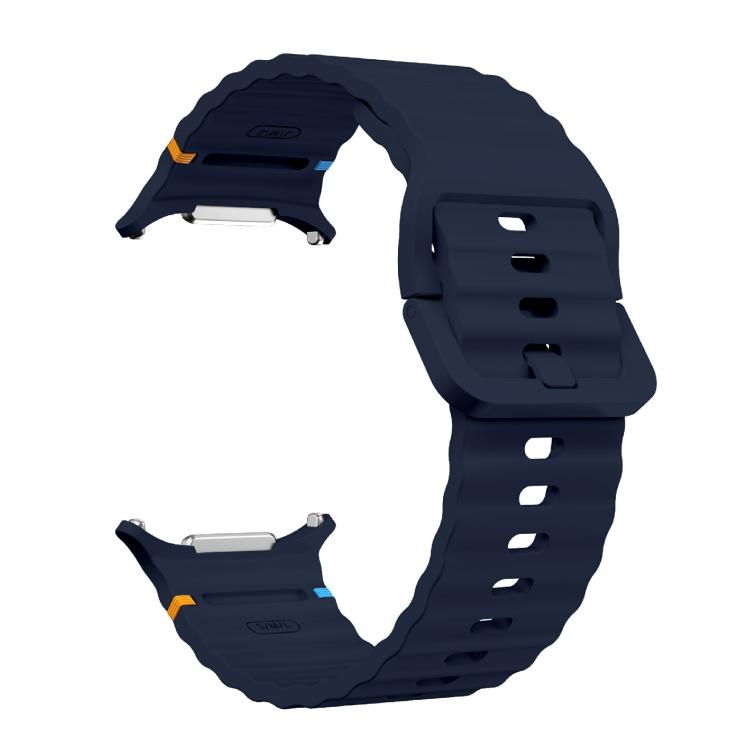 For Samsung Galaxy Watch Ultra 47mm / Ultra 2025 Kalebol Wave-stitched Silicone Strap(Midnight Blue) - free shipping - PMC TechLife - Order now!
