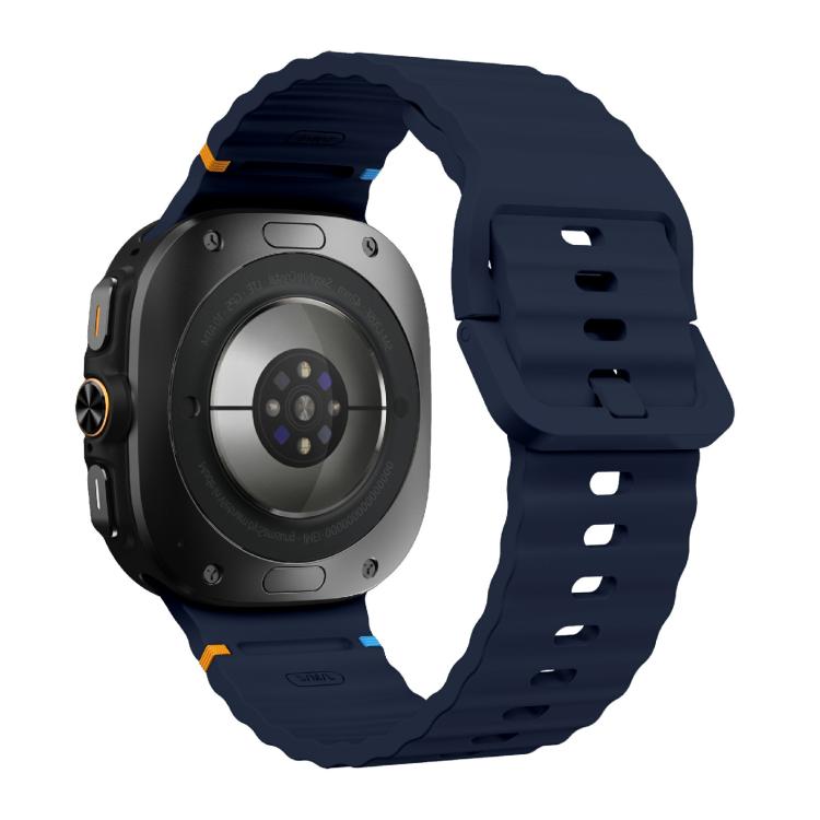 For Samsung Galaxy Watch Ultra 47mm / Ultra 2025 Kalebol Wave-stitched Silicone Strap(Midnight Blue) - free shipping - PMC TechLife - Order now!