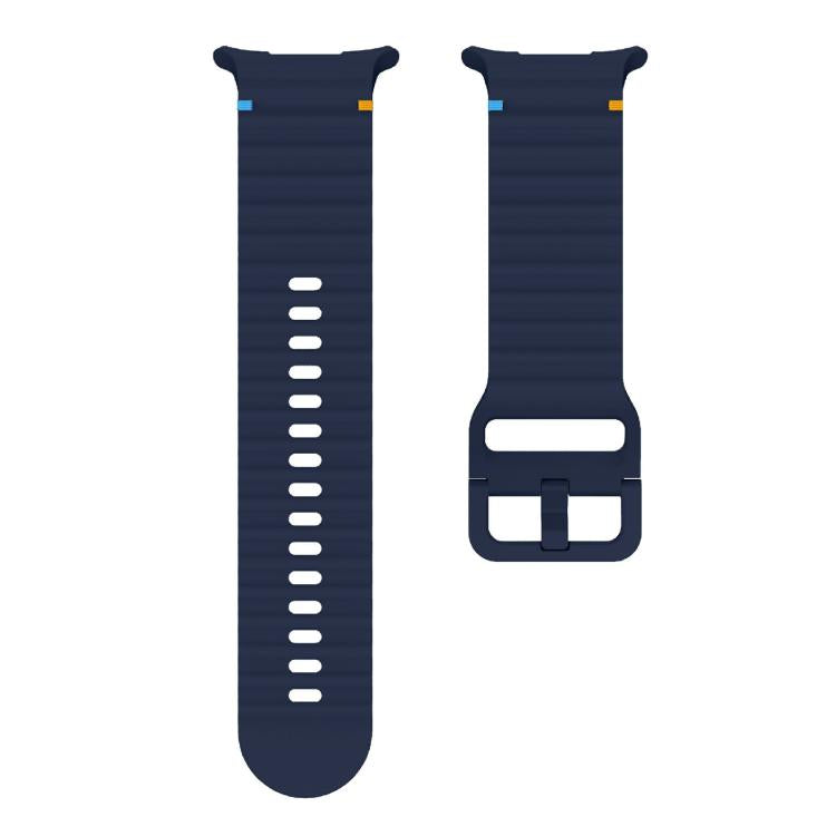 For Samsung Galaxy Watch Ultra 47mm / Ultra 2025 Kalebol Wave-stitched Silicone Strap(Midnight Blue) - free shipping - PMC TechLife - Order now!