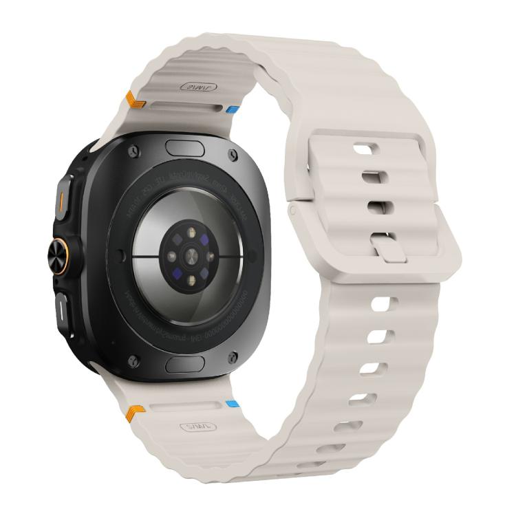 For Samsung Galaxy Watch Ultra 47mm / Ultra 2025 Kalebol Wave-stitched Silicone Strap(Starlight) - free shipping - PMC TechLife - Order now!