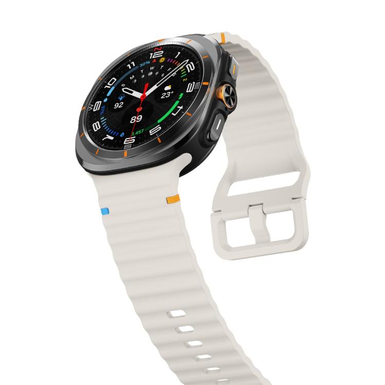For Samsung Galaxy Watch Ultra 47mm / Ultra 2025 Kalebol Wave-stitched Silicone Strap(Starlight) - free shipping - PMC TechLife - Order now!