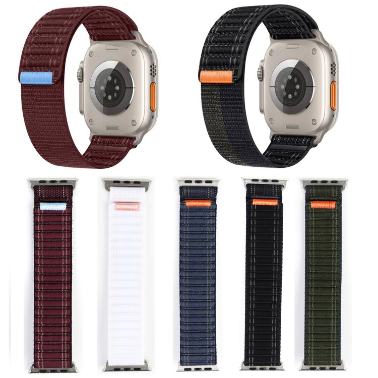 For Apple Watch 46mm / 49mm / 45mm / 44mm Kalebol Ocean Wave Nylon Strap(Wine Red) - Watch Bands by Kalebol | Online Shopping South Africa | PMC TechLife | Buy Now Pay Later Mobicred