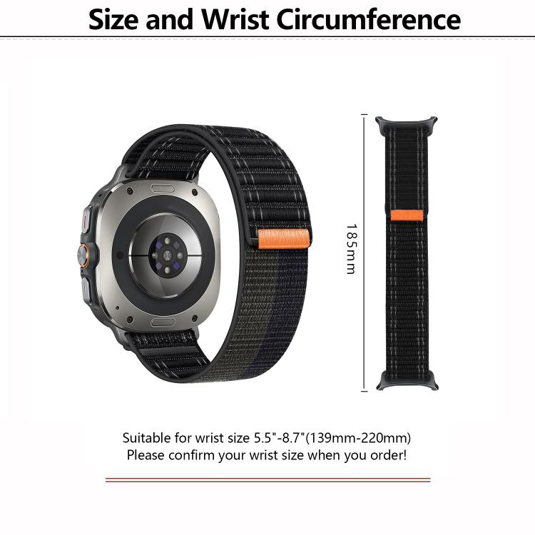 For Samsung Galaxy Watch Ultra 47mm / Ultra 2025 Kalebol Hook and Loop Fastener Nylon Strap(Dark Blue) - free shipping - PMC TechLife - Order now!