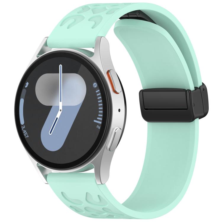 20mm Kalebol Universal Leopard Print Magnetic Folding Buckle Silicone Strap(Teal Blue) - free shipping - PMc TechLife - Order now!