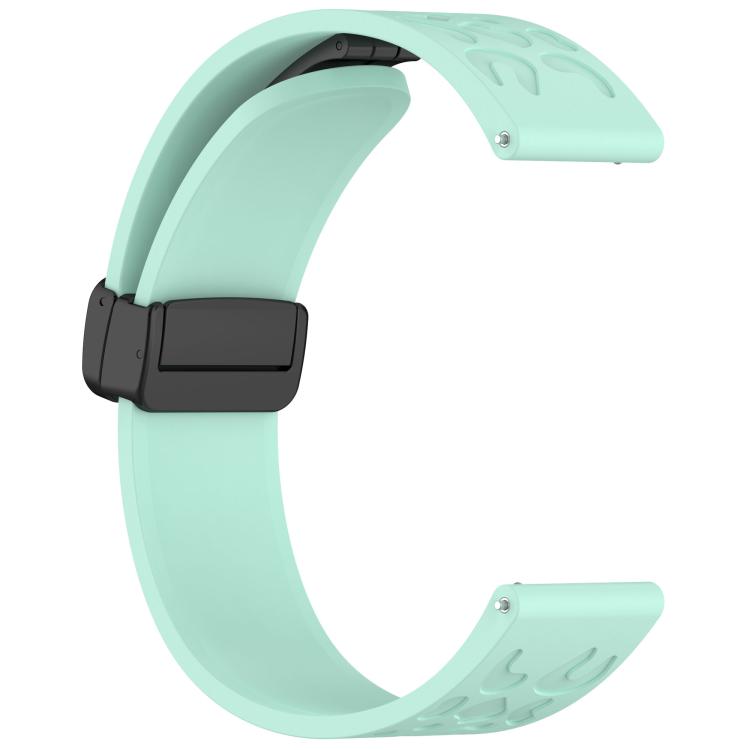 20mm Kalebol Universal Leopard Print Magnetic Folding Buckle Silicone Strap(Teal Blue) - free shipping - PMc TechLife - Order now!