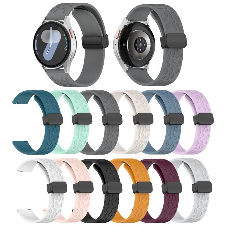 20mm Kalebol Universal Leopard Print Magnetic Folding Buckle Silicone Strap(Space Grey) - free shipping - PMc TechLife - Order now!