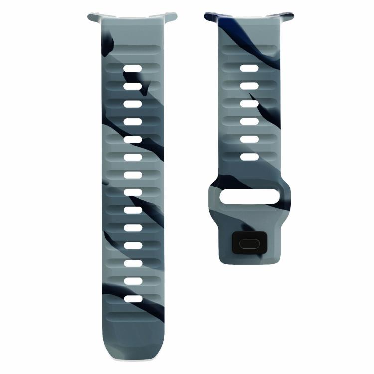 For Samsung Galaxy Watch Ultra 47mm / Ultra 2025 Kalebol Wave Reverse Buckle Silicone Strap(Black Gray Camouflage) - free shipping - PMC TechLife - Order now!