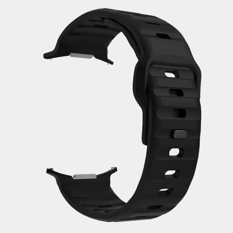 For Samsung Galaxy Watch Ultra 47mm / Ultra 2025 Kalebol Wave Reverse Buckle Silicone Strap(Black) - free shipping - PMC TechLife - Order now!
