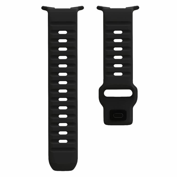 For Samsung Galaxy Watch Ultra 47mm / Ultra 2025 Kalebol Wave Reverse Buckle Silicone Strap(Black) - free shipping - PMC TechLife - Order now!