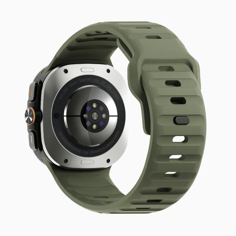 For Samsung Galaxy Watch Ultra 47mm / Ultra 2025 Kalebol Wave Reverse Buckle Silicone Strap(Army Green) - free shipping - PMC TechLife - Order now!