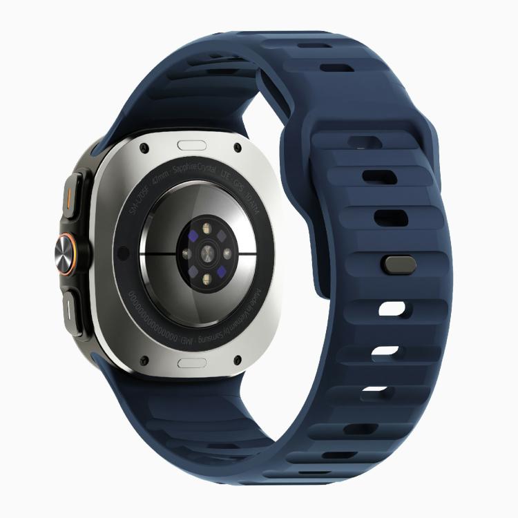 For Samsung Galaxy Watch Ultra 47mm / Ultra 2025 Kalebol Wave Reverse Buckle Silicone Strap(Midnight Blue) - free shipping - PMC TechLife - Order now!