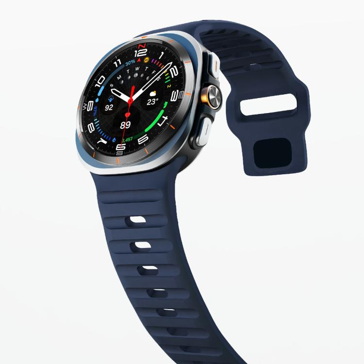 For Samsung Galaxy Watch Ultra 47mm / Ultra 2025 Kalebol Wave Reverse Buckle Silicone Strap(Midnight Blue) - free shipping - PMC TechLife - Order now!