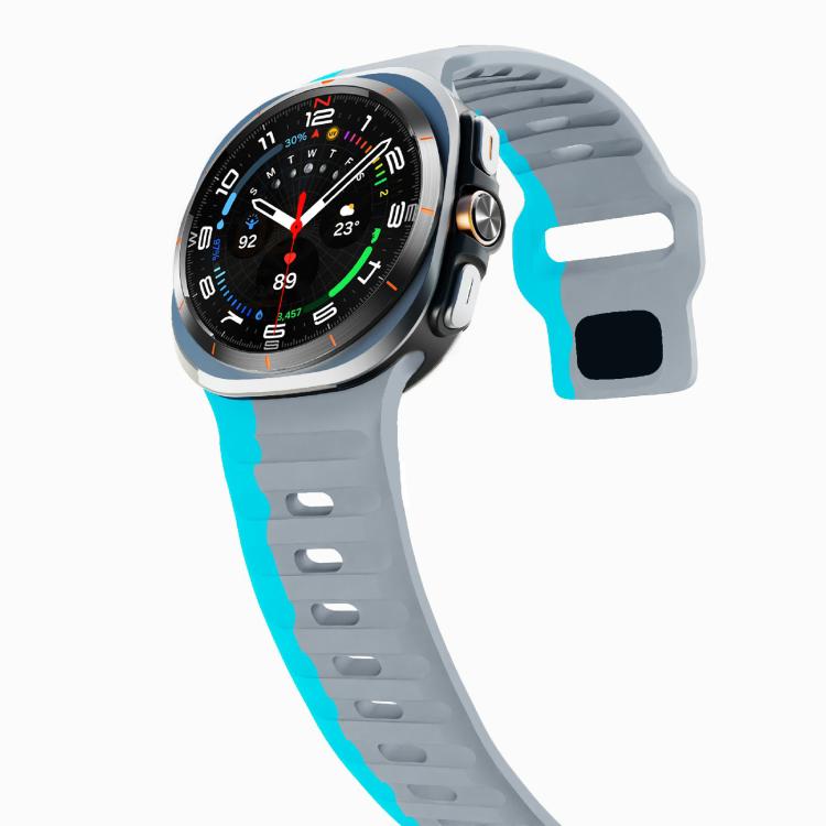 For Samsung Galaxy Watch Ultra 47mm / Ultra 2025 Kalebol Wave Reverse Buckle Silicone Strap(Wild Path Grey Blue) - free shipping - PMC TechLife - Order now!