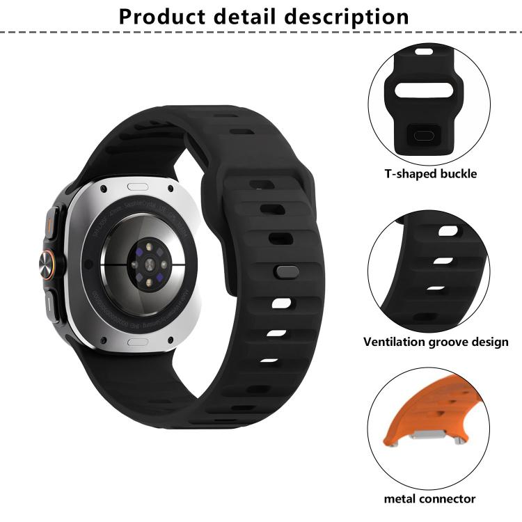 For Samsung Galaxy Watch Ultra 47mm / Ultra 2025 Kalebol Wave Reverse Buckle Silicone Strap(Midnight Blue) - free shipping - PMC TechLife - Order now!