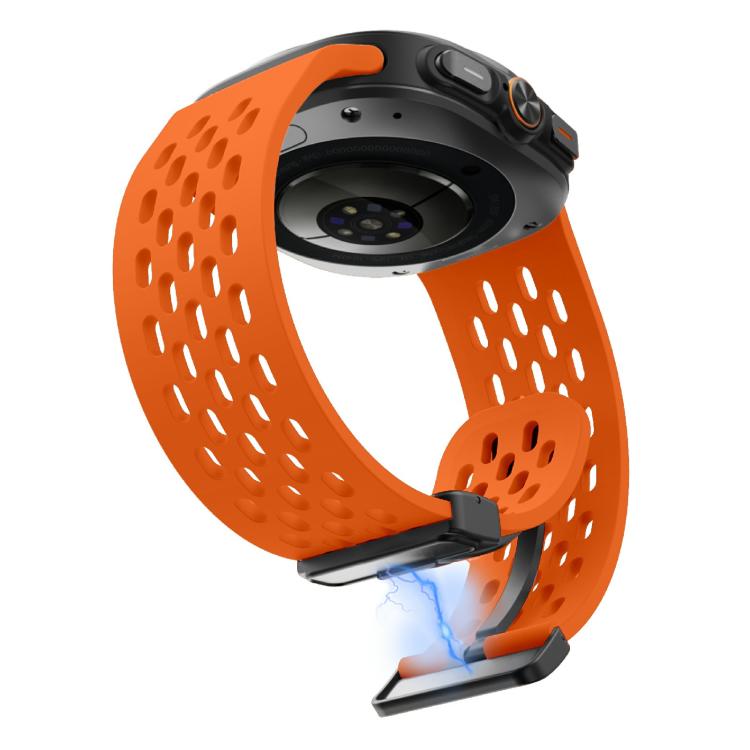 For Samsung Galaxy Watch Ultra 47mm / Ultra 2025 Kalebol Mesh Magnetic Silicone Watch Strap(Orange) - free shipping - PMC TechLife - Order now!