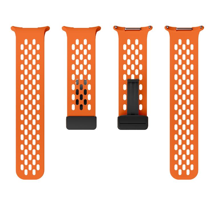 For Samsung Galaxy Watch Ultra 47mm / Ultra 2025 Kalebol Mesh Magnetic Silicone Watch Strap(Orange) - free shipping - PMC TechLife - Order now!