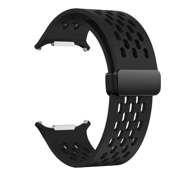 For Samsung Galaxy Watch Ultra 47mm / Ultra 2025 Kalebol Mesh Magnetic Silicone Watch Strap(Black) - free shipping - PMC TechLife - Order now!