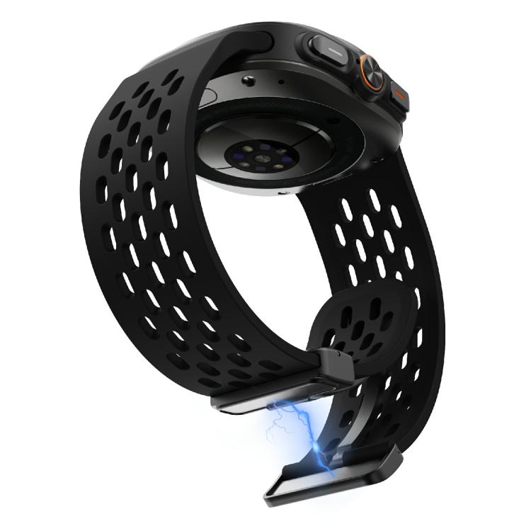 For Samsung Galaxy Watch Ultra 47mm / Ultra 2025 Kalebol Mesh Magnetic Silicone Watch Strap(Black) - free shipping - PMC TechLife - Order now!