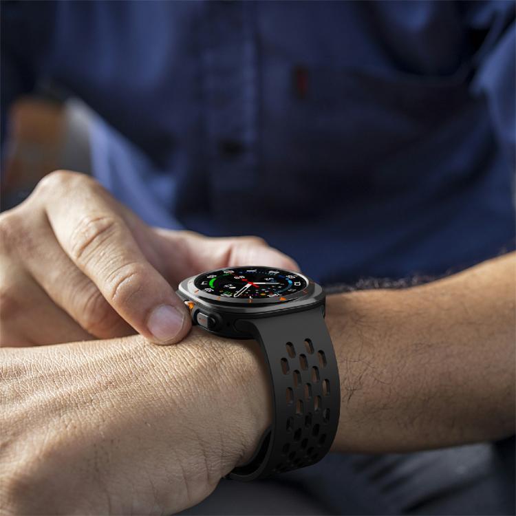 For Samsung Galaxy Watch Ultra 47mm / Ultra 2025 Kalebol Mesh Magnetic Silicone Watch Strap(Black) - free shipping - PMC TechLife - Order now!