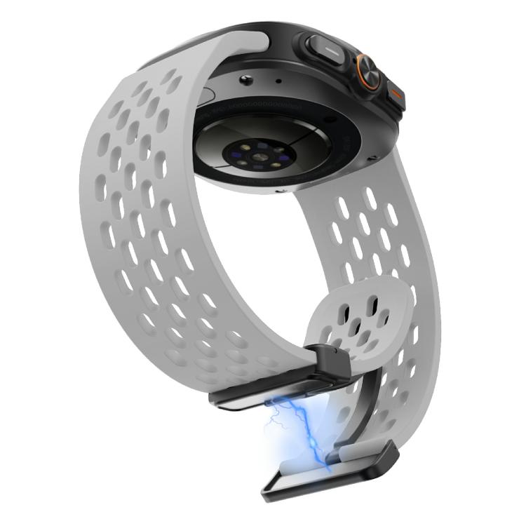 For Samsung Galaxy Watch Ultra 47mm / Ultra 2025 Kalebol Mesh Magnetic Silicone Watch Strap(Grey) - free shipping - PMC TechLife - Order now!