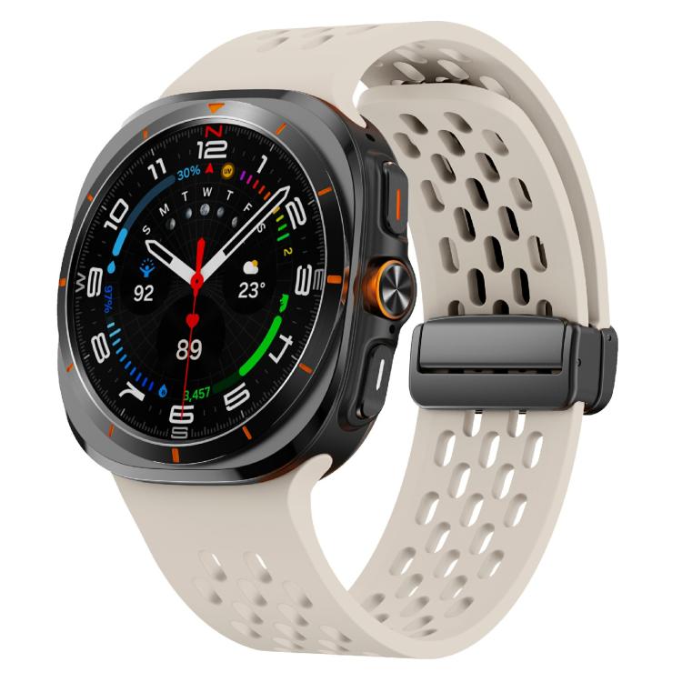 For Samsung Galaxy Watch Ultra 47mm / Ultra 2025 Kalebol Mesh Magnetic Silicone Watch Strap(Starlight) - free shipping - PMC TechLife - Order now!