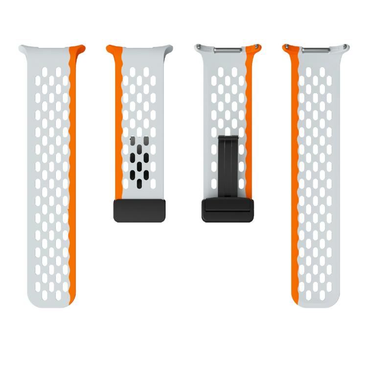 For Samsung Galaxy Watch Ultra 47mm / Ultra 2025 Kalebol Mesh Magnetic Silicone Watch Strap(Wild Path Gray Orange) - free shipping - PMC TechLife - Order now!
