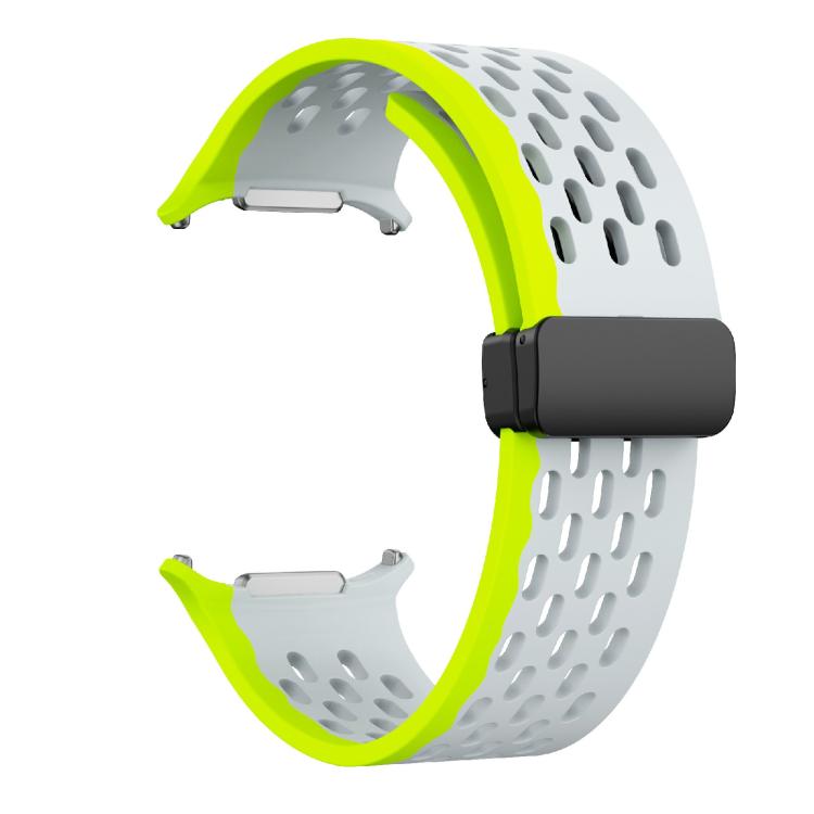 For Samsung Galaxy Watch Ultra 47mm / Ultra 2025 Kalebol Mesh Magnetic Silicone Watch Strap(Wild Path Grey Green) - free shipping - PMC TechLife - Order now!