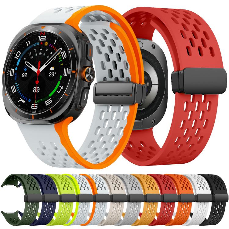 For Samsung Galaxy Watch Ultra 47mm / Ultra 2025 Kalebol Mesh Magnetic Silicone Watch Strap(Black) - free shipping - PMC TechLife - Order now!